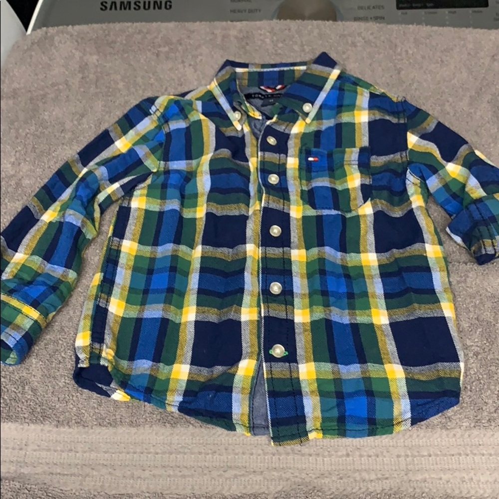 Tommy Hilfiger toddler plaid shirt